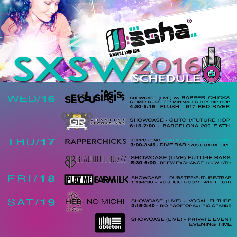ill-esha sxsw 2016 schedule